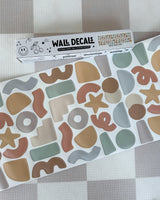 Peel & Stick Fabric Wall Stickers - Abstract Shapes (Earth