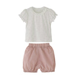 Pink Floral Puff Set