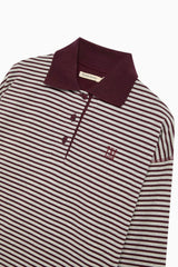 Ona Woman Polo Winetesting Stripe