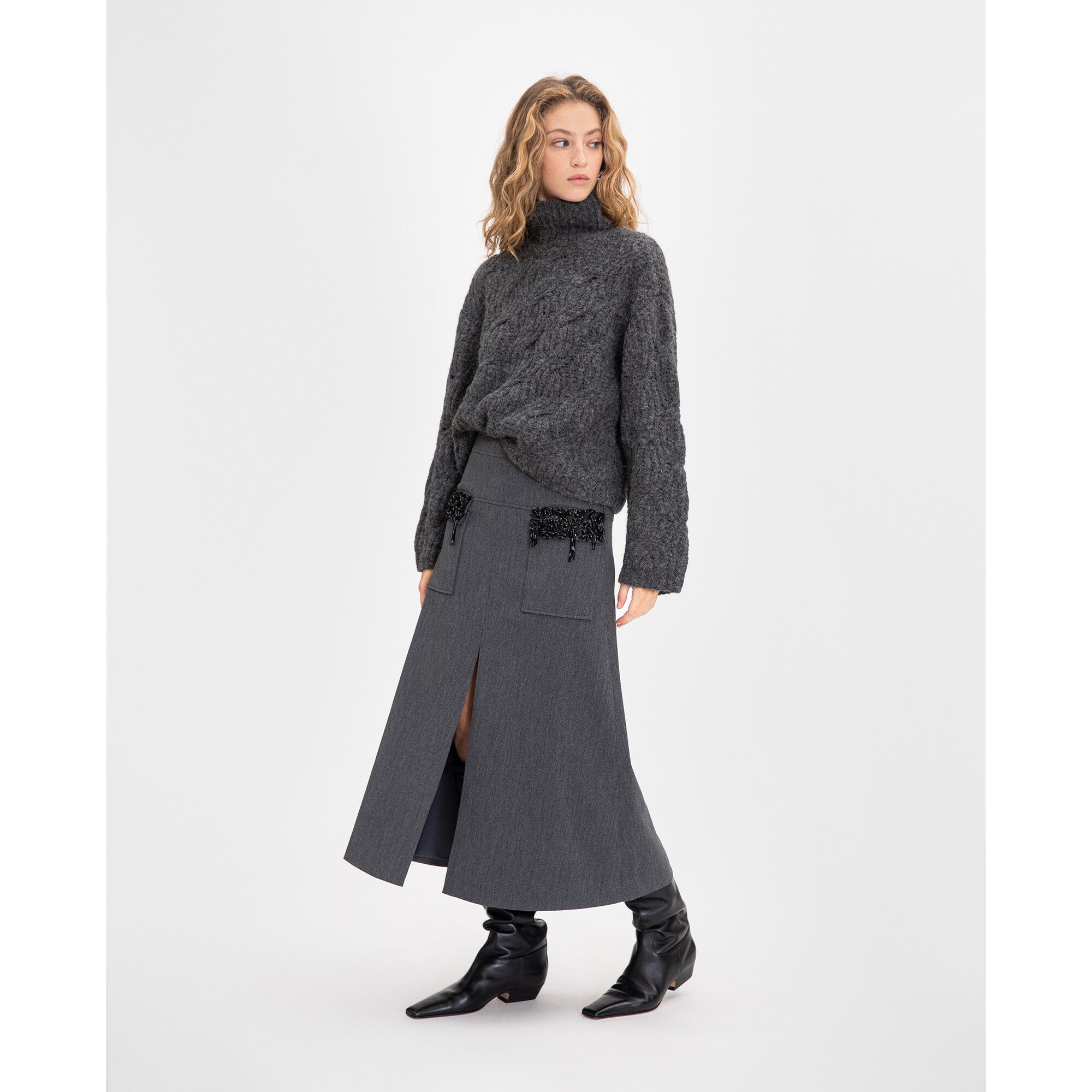 Women's Cameron Skirt, Grey