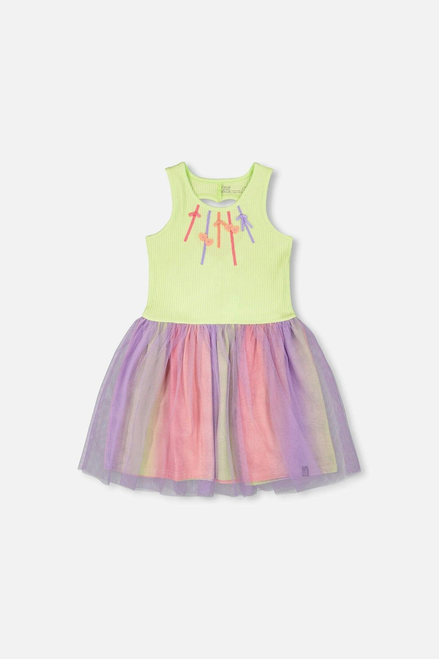 Sleeveless Bi-Material Dress