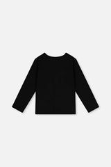 Organic Cotton Jersey T-Shirt Black And Mauve