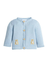 Crochet Cardigan - Blue Teddy Bear