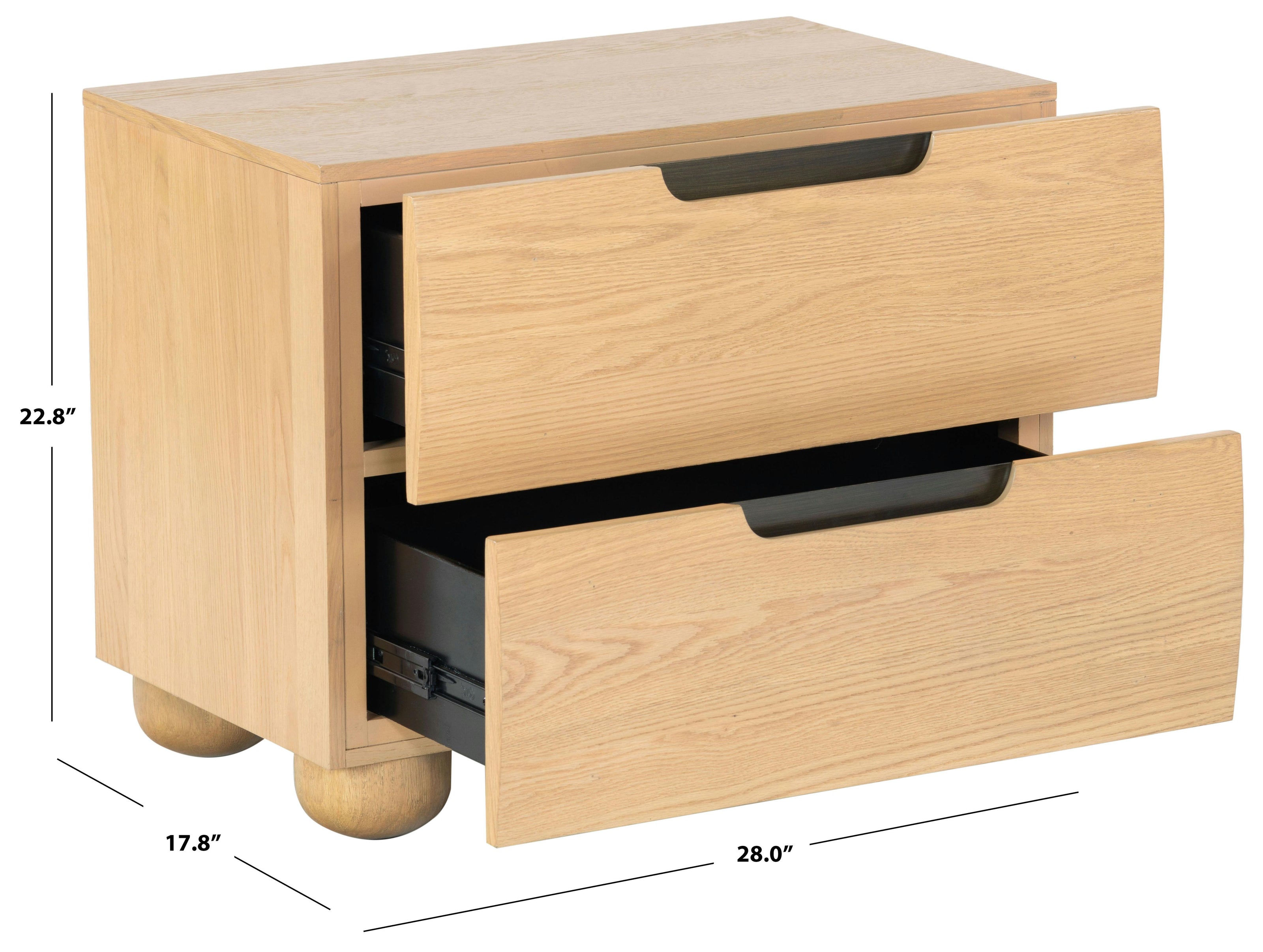 Beethoven 2 Drawer Nightstand
