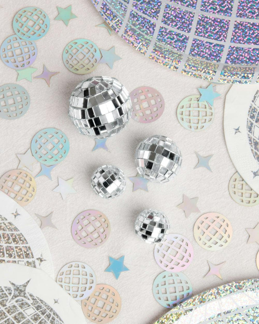 It's Disco, Baby! Topper - 4 disco ball cake toppers