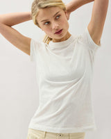Womens Vintage Jersey Short Sleeve Tee - Recycled Cotton Jersey - White
