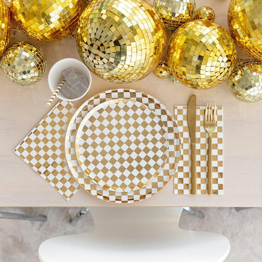 Check It! Gold Clash Dessert Plates