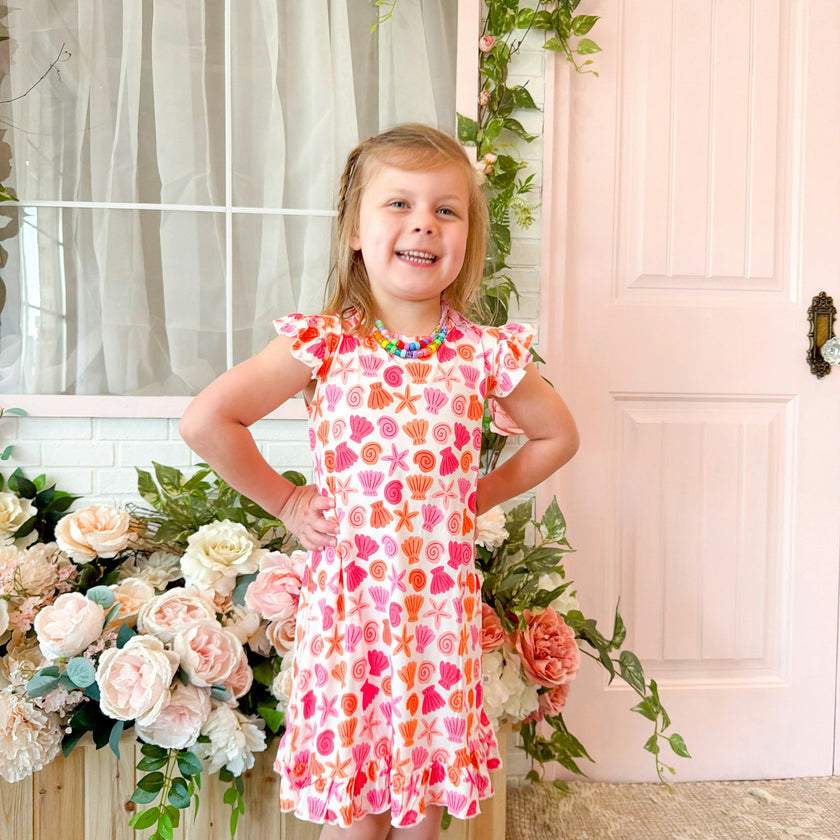 Pink Seaside Bamboo Dress