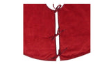 Luxurious Classic Velvet Garnet Red Christmas Tree Skirt 60"