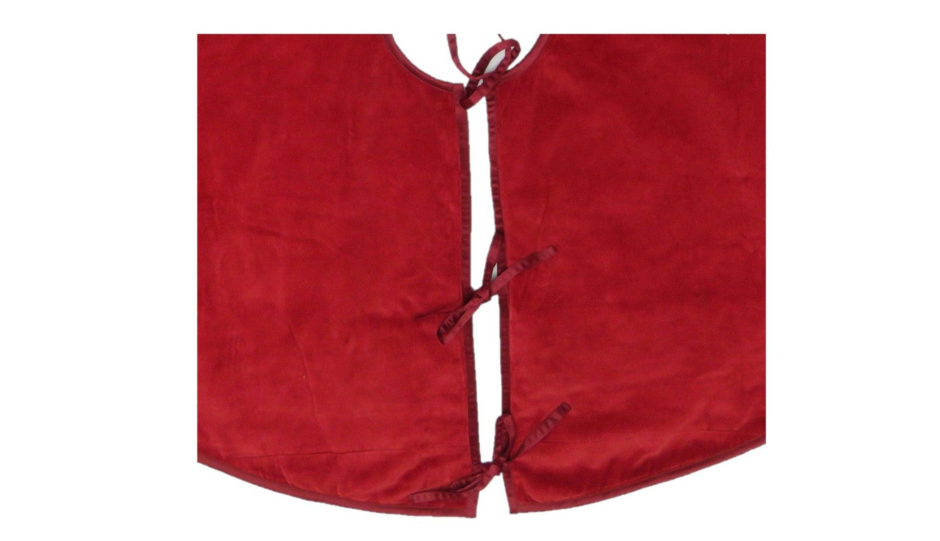 Luxurious Classic Velvet Garnet Red Christmas Tree Skirt 60