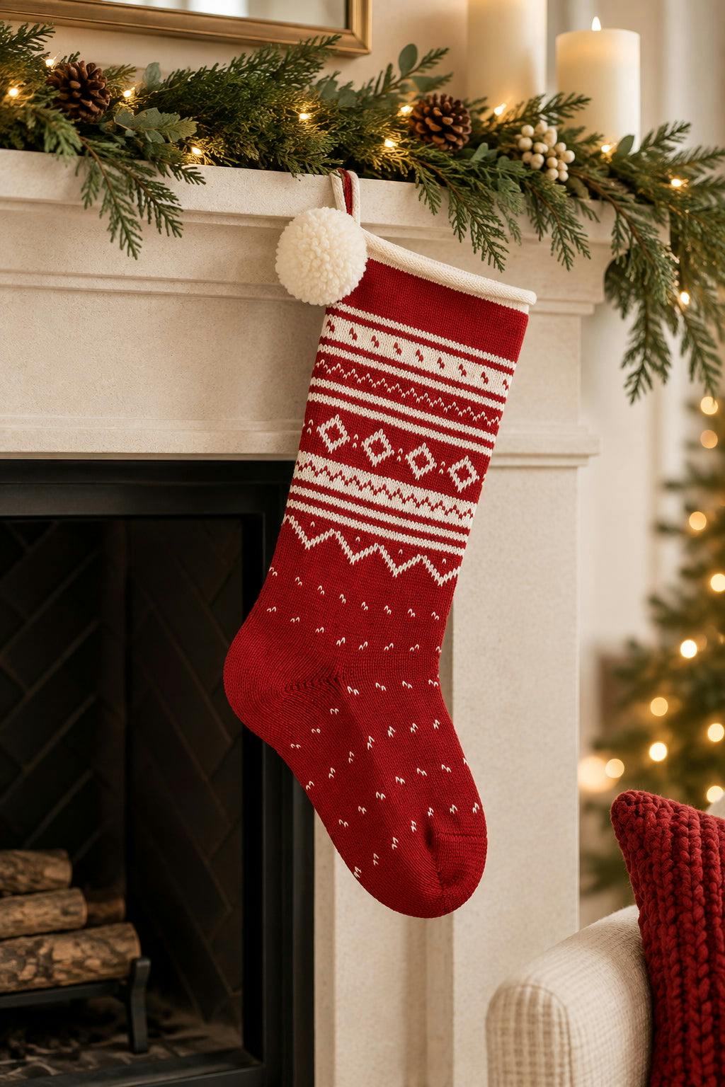 Nordic Roll-Cuff Stocking