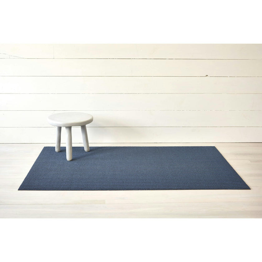 Breton Stripe Shag Floor Mat, Blue