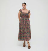 The Harper Nap Dress -  Stowell Medallion Stripe