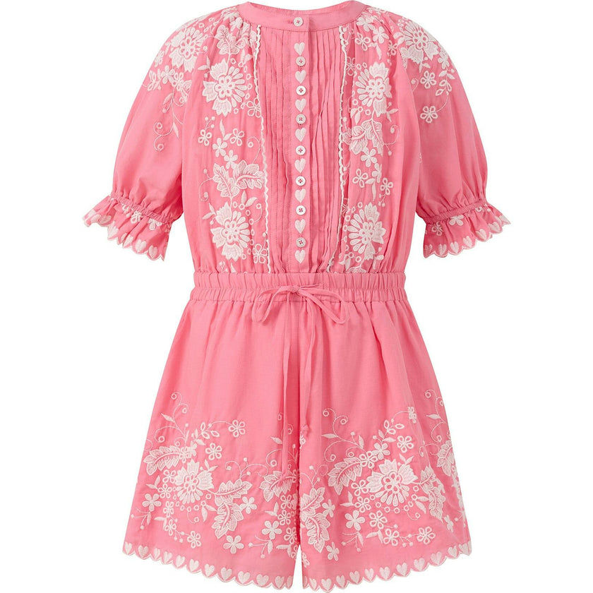 Selena Cotton Embroidered Romper