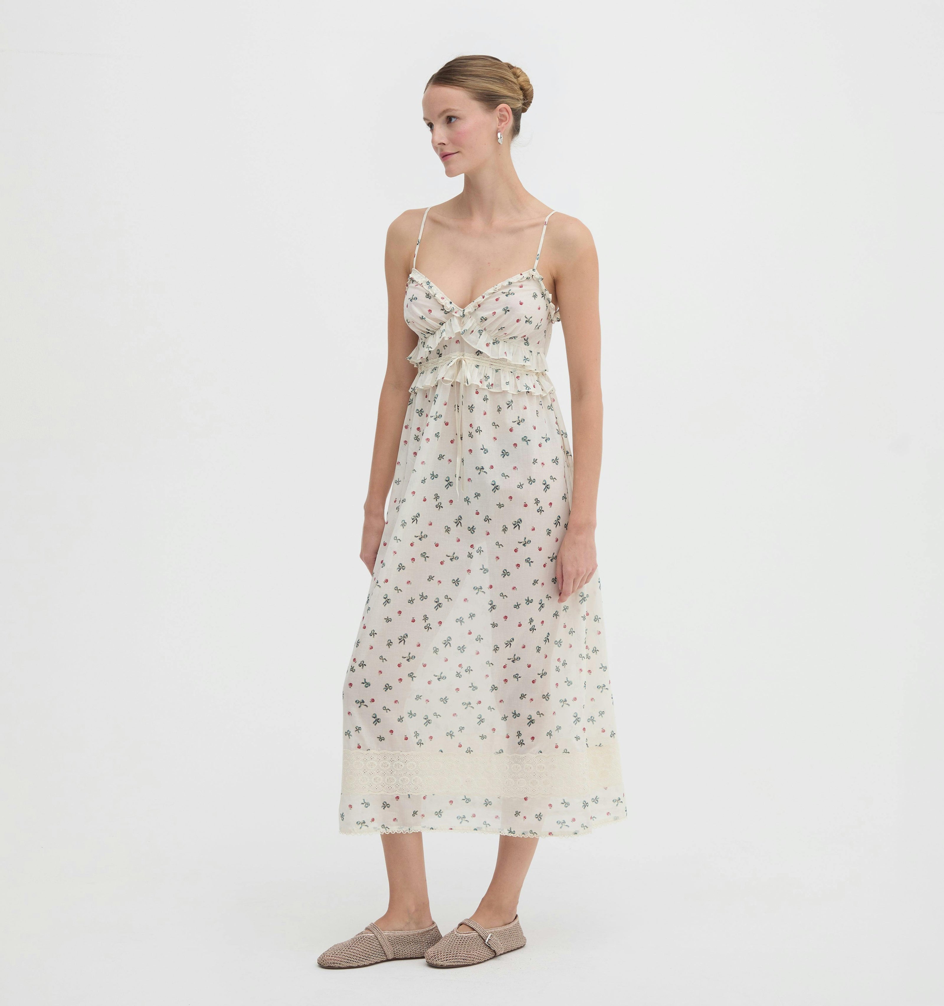 The Rayna Nightgown - Rosie Bow Toss, Ivory