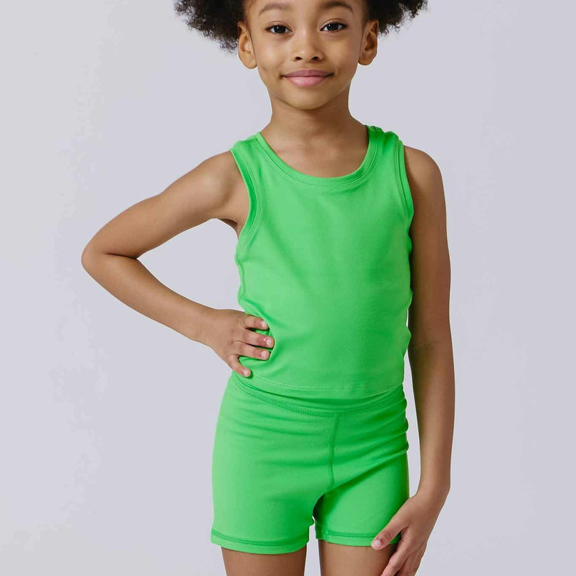Girls TLC Crop Top in Spring Green