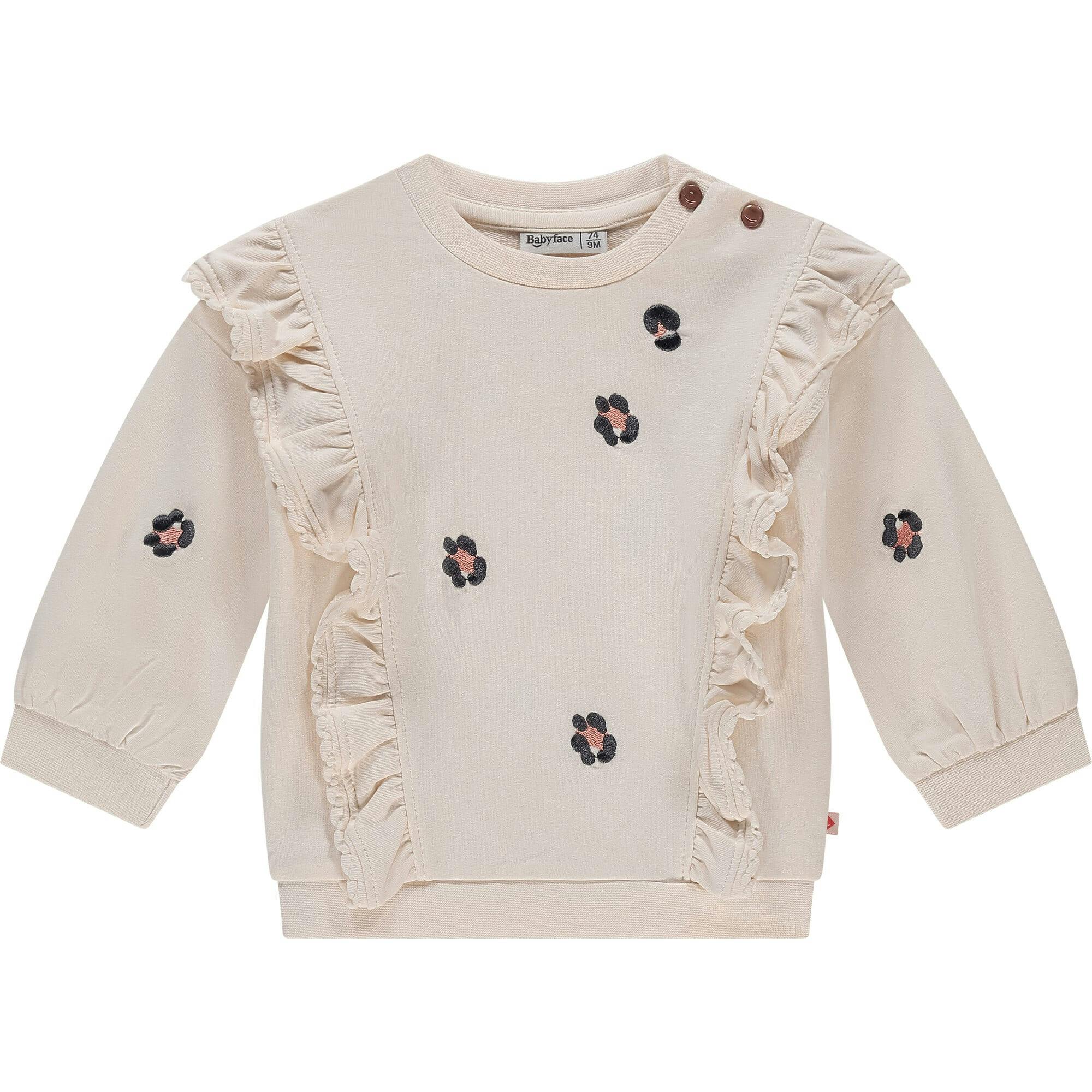 Ruffle Accent Leopard Sweatshirt