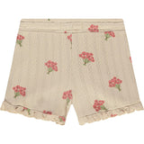 Floral Print Pointelle Shorts