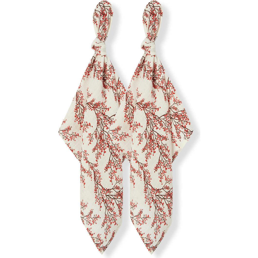 Winterberry Organic Cotton Muslin Two-Piece Burp Cloth Set
