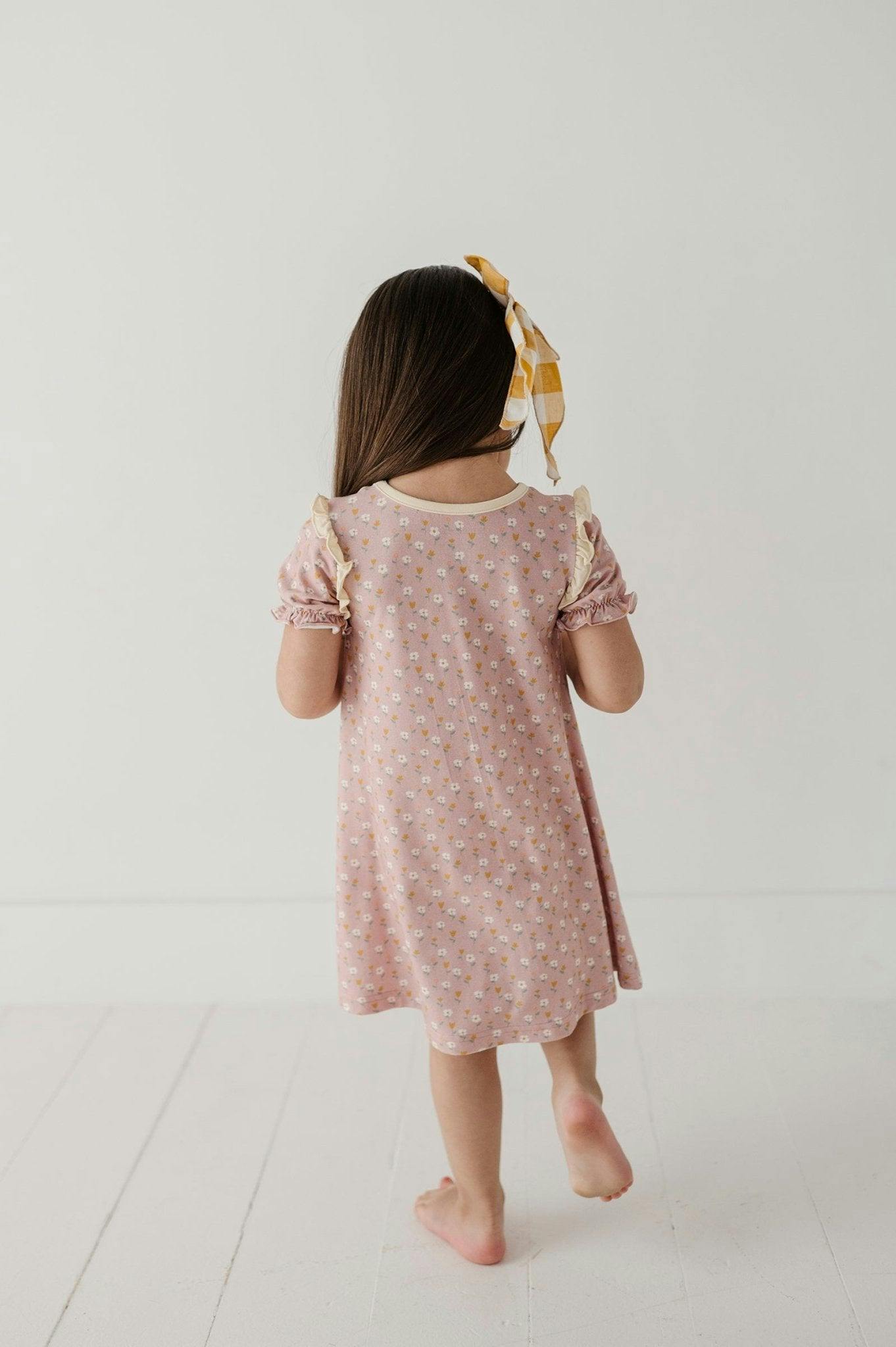 Girls Night Gown in Floral Chicken