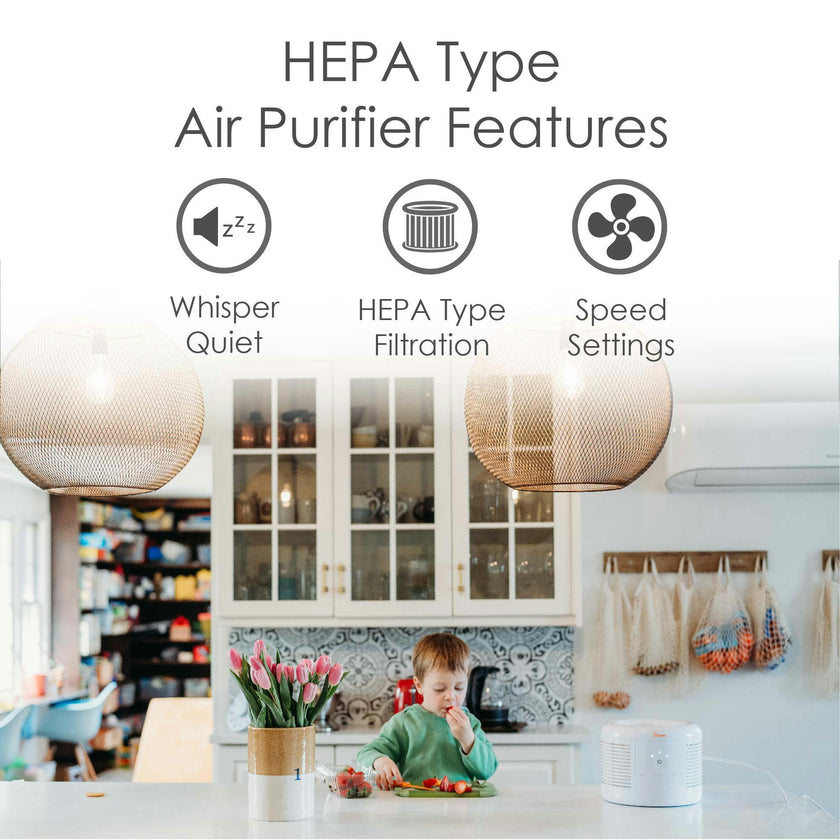 Air Purifier with HEPA, For Small Rooms