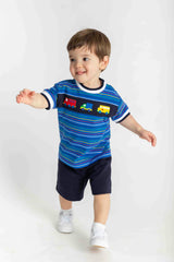 Navy French Terry Pull-On Short
