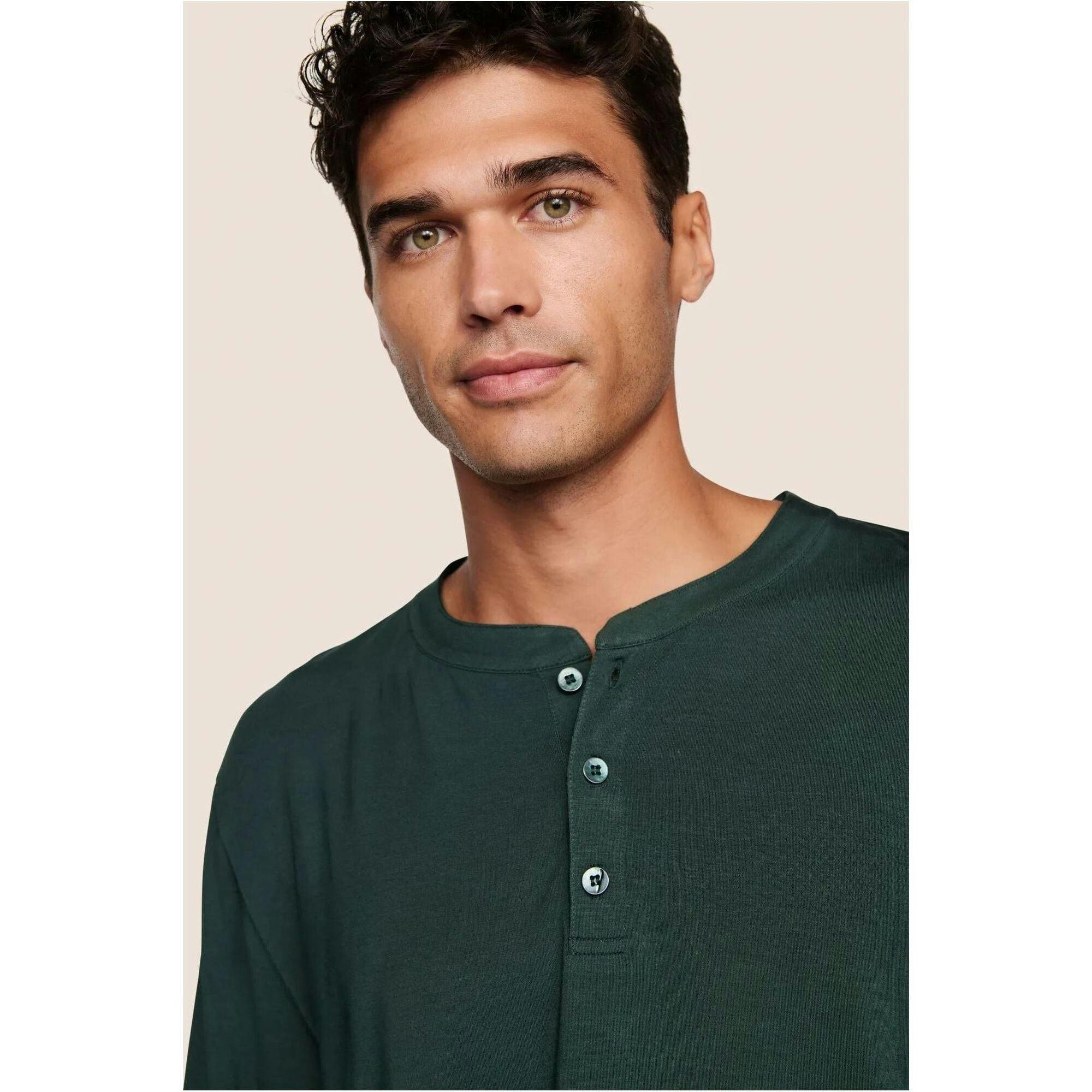 Henry TENCEL Modal Long PJ Set, Green