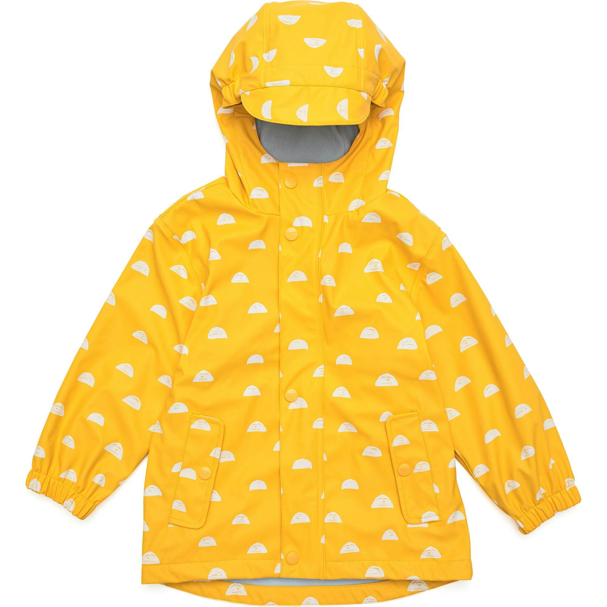 Recycled Waterproof Raincoat, Yellow