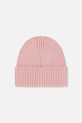 Ribbed Knit Hat Pale Dusty Pink