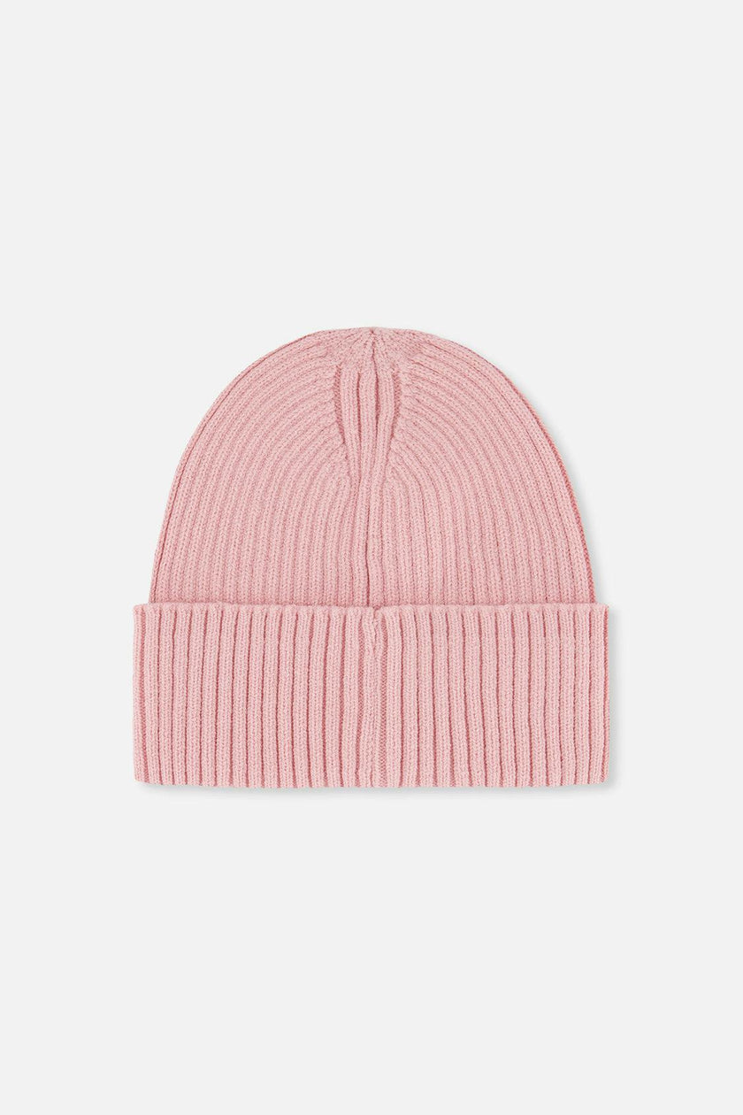 Ribbed Knit Hat Pale Dusty Pink