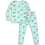Vintage Airplanes Bamboo Kids Pajamas