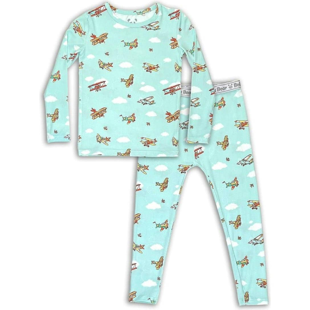 Vintage Airplanes Bamboo Kids Pajamas