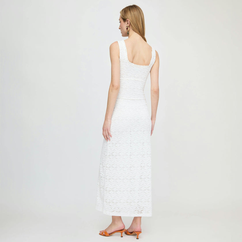 The Coraline Dress - White Stretch Lace