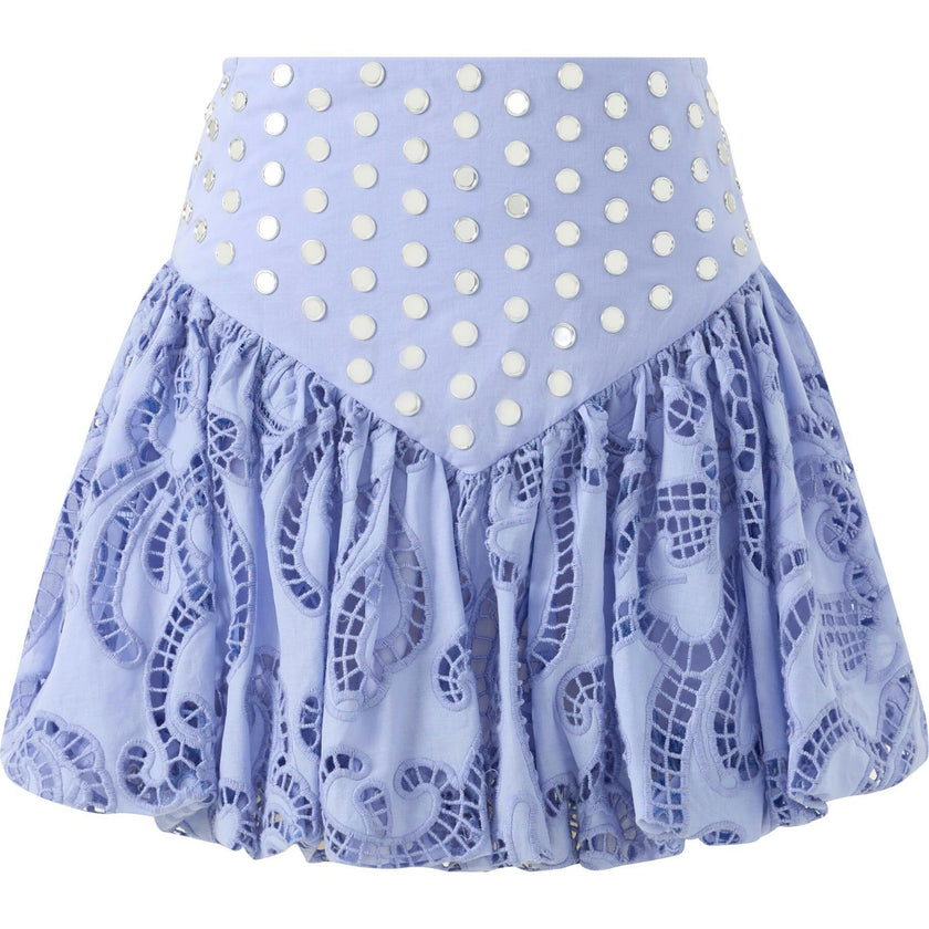 Luciana Embroidered Bubble Mini Skirt