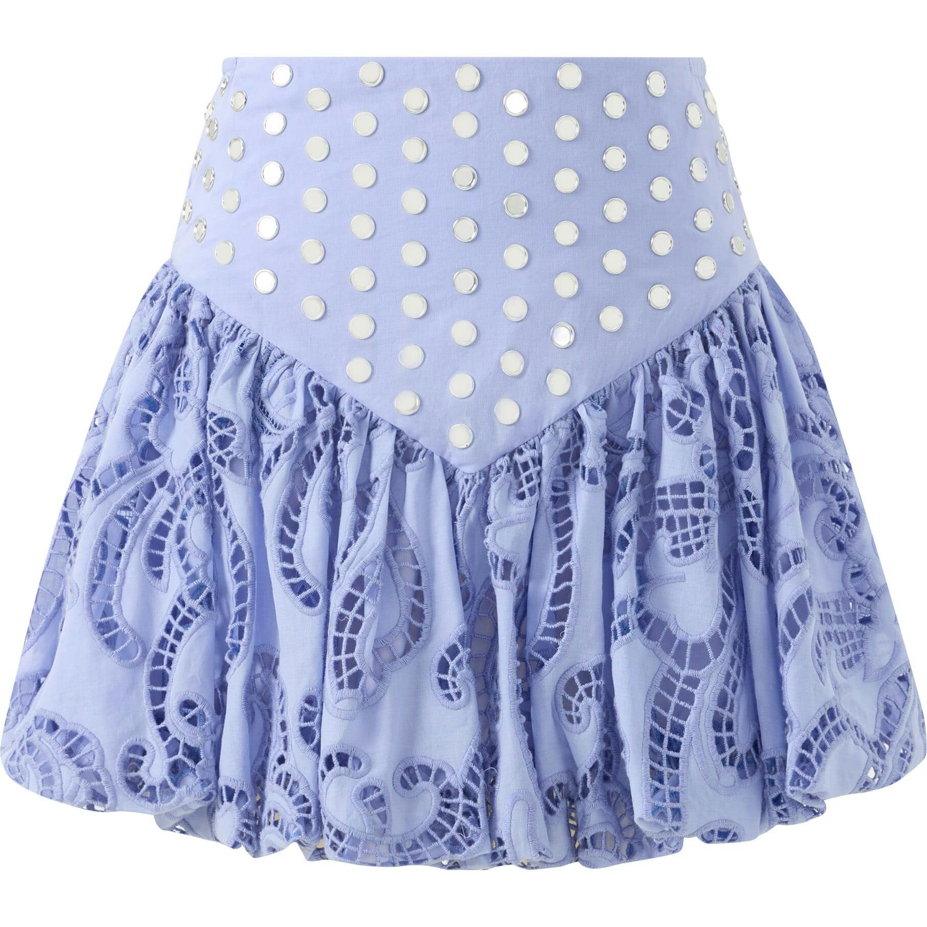 Luciana Embroidered Bubble Mini Skirt