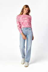 Amelia Jacquard Sweater Pink