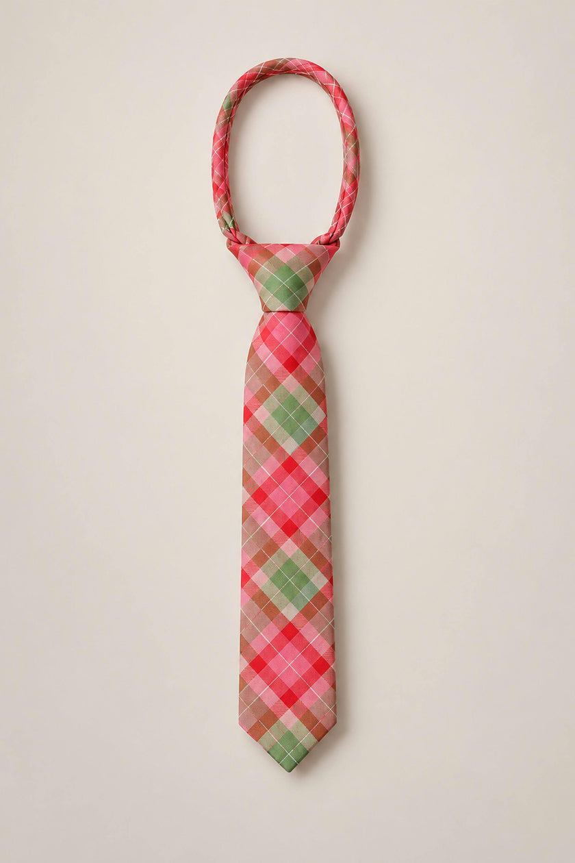 Ties in Rosewood Tartan