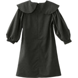 Rhea dress (khaki-charcoal)