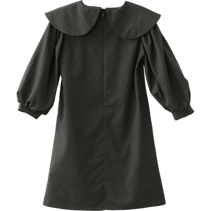 Rhea dress (khaki-charcoal)