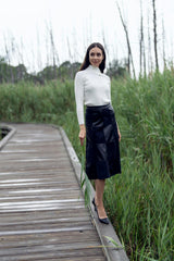 LEATHER SUEDE SKIRT