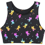 Holographic Unicorns Sports Bra Crop, Multi