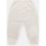 Fuzzy Drawstring Waist Ribbed Cuff Joggers