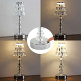Lillian 12.75" Classic Acrylic Rechargeable Integrated Portable LED Table Lamp