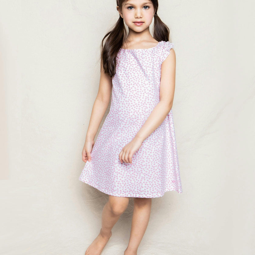 Girl's Twill Amelie Nightgown in Sweethearts