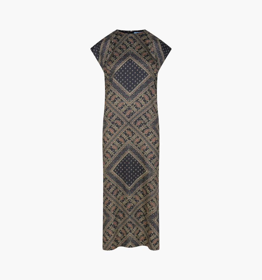The Dris Dress - Carnaby Scarf Black