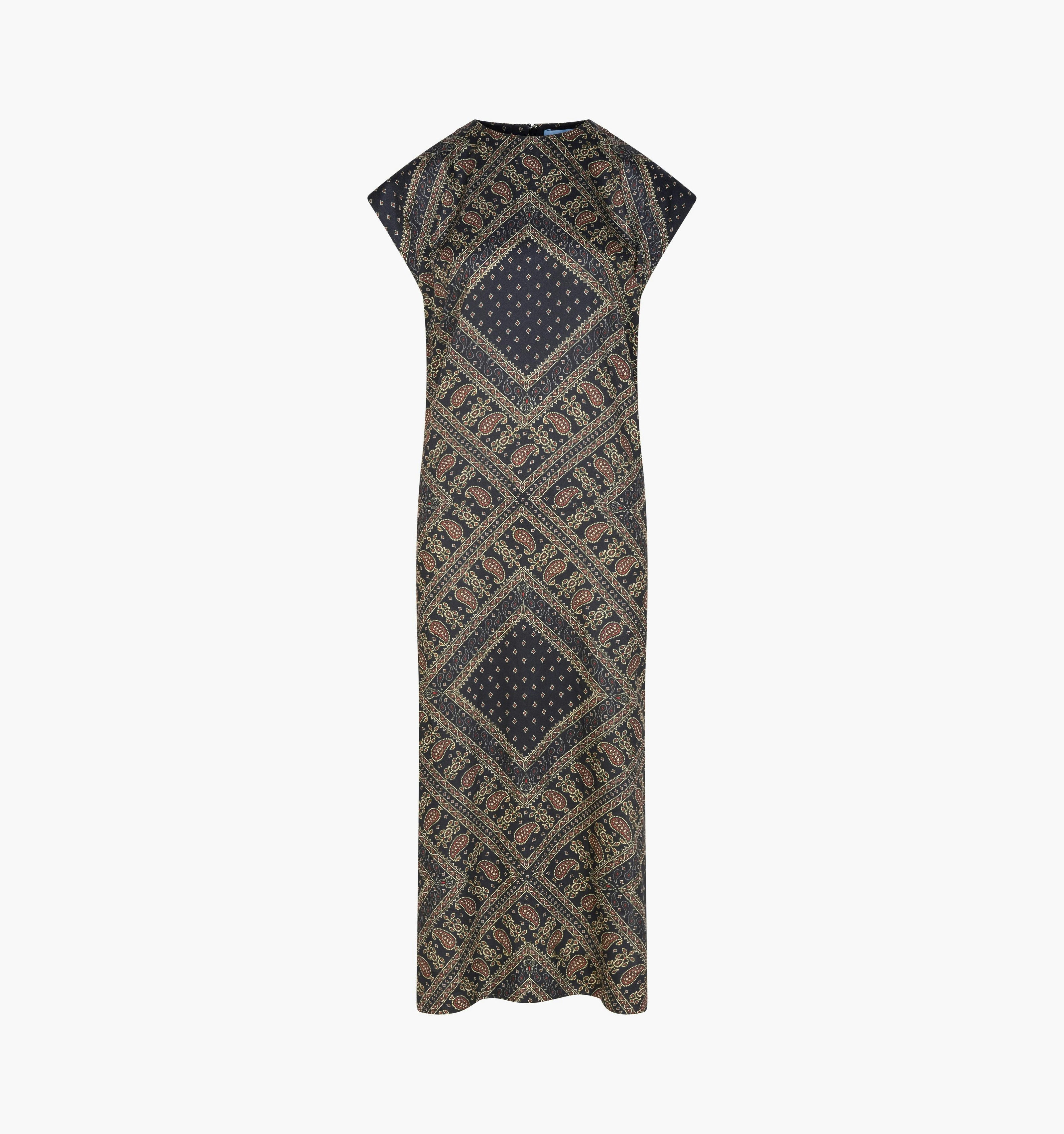 The Dris Dress - Carnaby Scarf Black