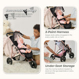 Olivia's Little World Pin Up Doll Jogging Stroller & Retractable Canopy