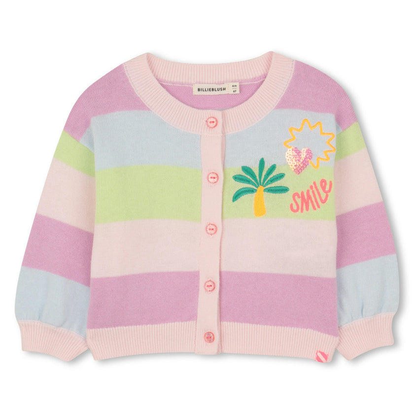 Multicolored Pastel Stripe Cardigan