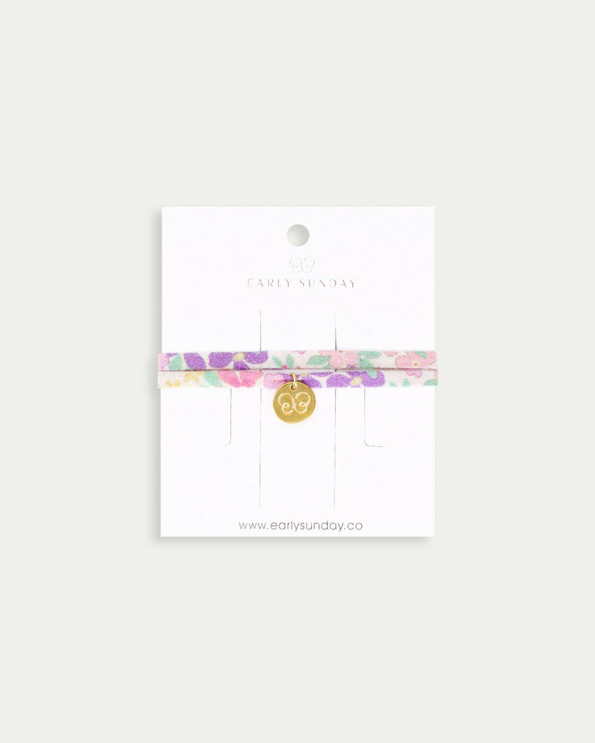 Charm Bracelet - Emma Floral Purple