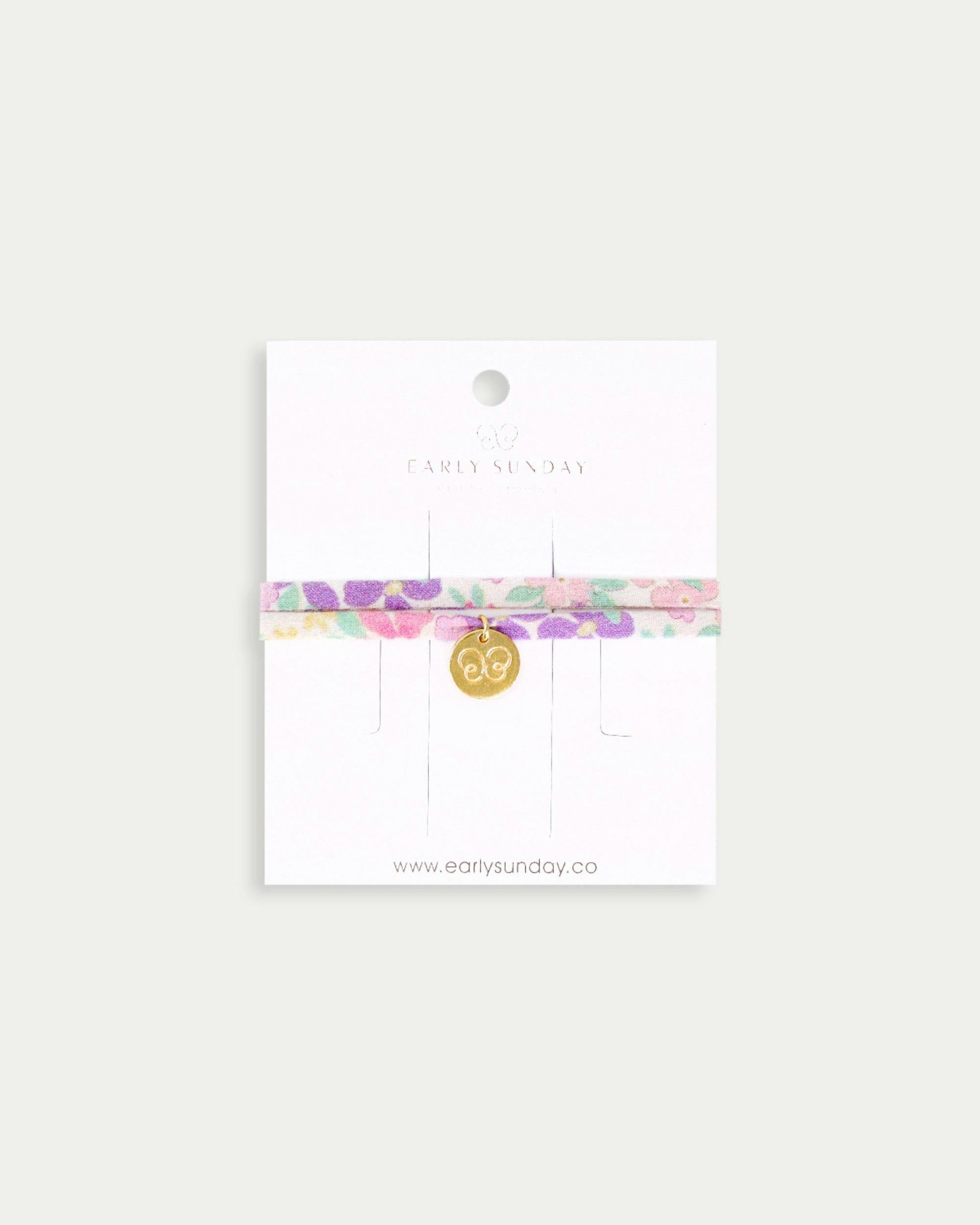 Charm Bracelet - Emma Floral Purple